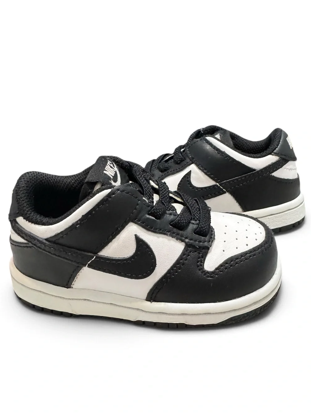 Nike Dunk Low Toddler Panda Dunks Black and White Low-Top Sneakers 6C CW1589-100